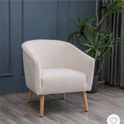 💥P324#5 $180 Faux Shearling Barrel Accent Chair - WOVENBYRD