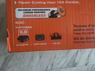 RIDGID 7 1/4 Brushless Saw Kit with Battery and Charger