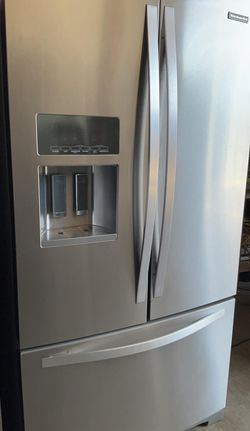 Kitchen Aid French Door Silver Refrigerator
