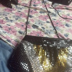 Suggested Listing Title Vintage Silver & Gold Ombre Metal Mesh Evening Bag - Retro Chain Purse