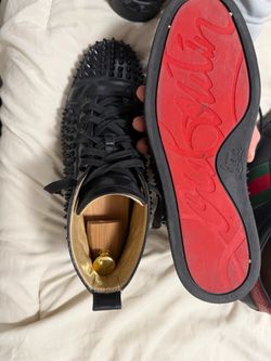 Christian Louboutin Spiked High-Top Sneakers 42