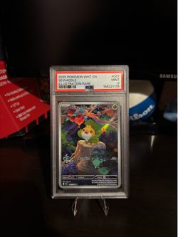 POKEMON WHT EN-WHITE FLARE ILLUSTRATION RARE #087 - SEWADDLE 087/086 - PSA 9