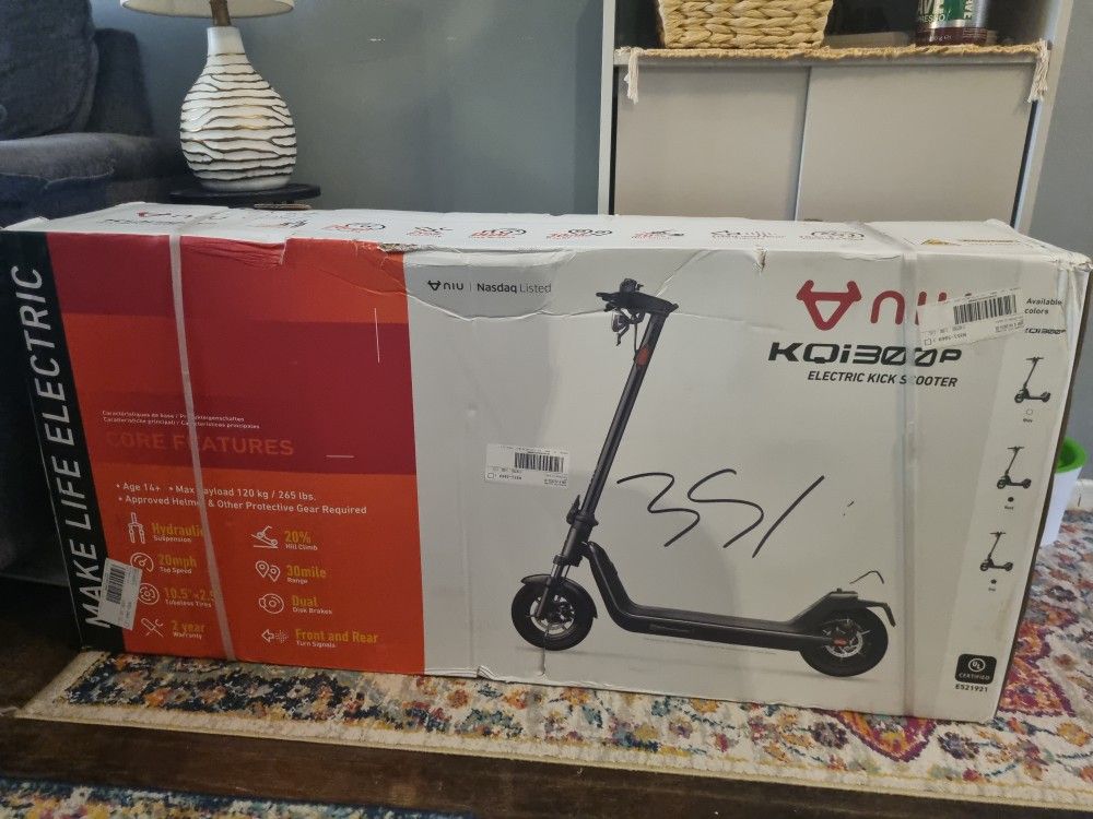 Niu
KQi 300P Adult Electric Scooter 30-Mile Range 24 Mph Top Speed