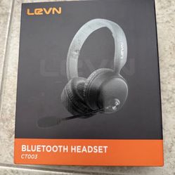 LEVN Bluetooth Headset with Microphone, Wireless Headset with Mic CT003