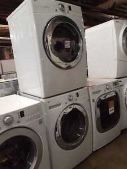 LG front load washer and dryer set working perfectly with 4 months warranty