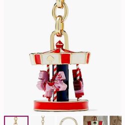 Kate Spade New York Carousel Keychain Charm NWT