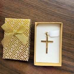 Gold plated stainless steel cross