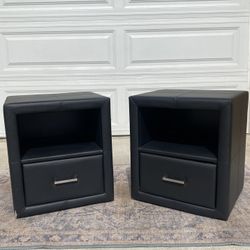 2 Beautiful Leather Nightstands