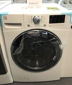 New scratch and dent kenmore front load washer. 1 year warranty