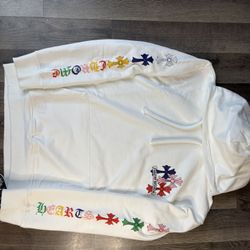 White Multi Color ChromeHearts Hoodie