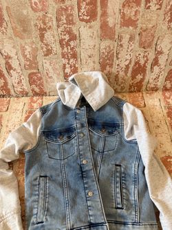 Denim Vest with Hoodie Insert