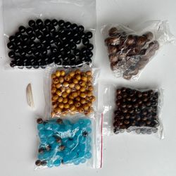 Glass And Wooden beads For Bracelets And Necklace