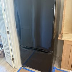 Black Whirlpool Refrigerator And Freezer