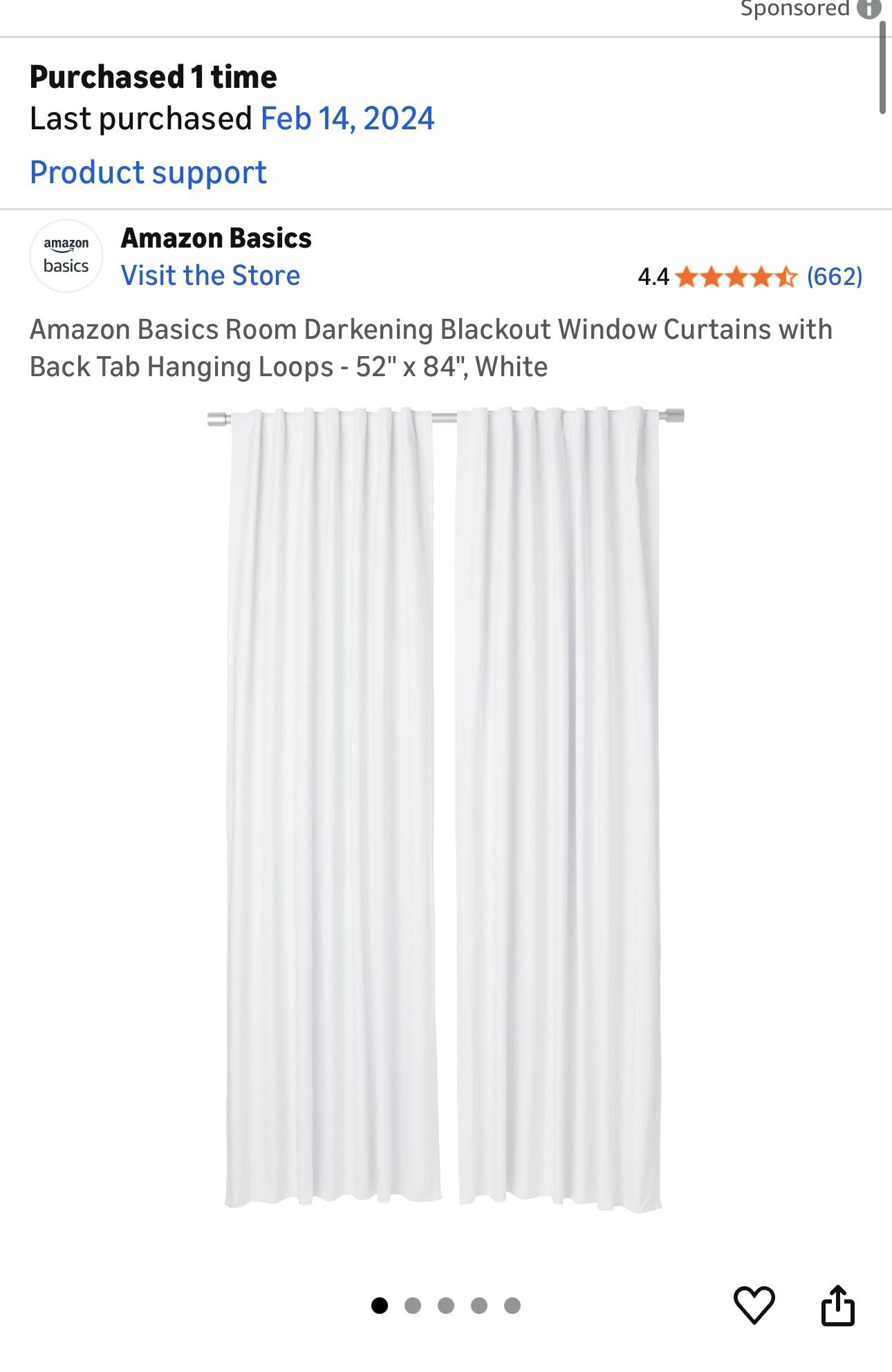 Blackout Window Curtains (Set Of 2) 52x84”