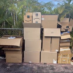 Shipping And Moving Packing Boxes With Stuffing