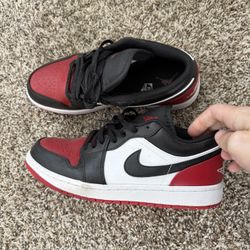 Jordan 1 low Bred toe 2.0