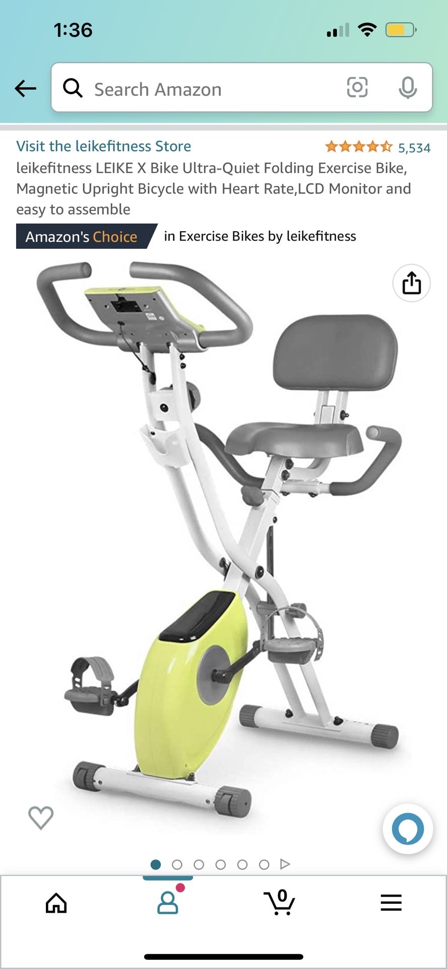 LEIKE X Bike Ultra-Quiet Folding Exercise Bike