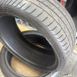 Nice Pair of 245/35/20 Pirelli Pzero Tires 