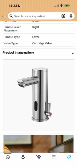 Touch less faucet