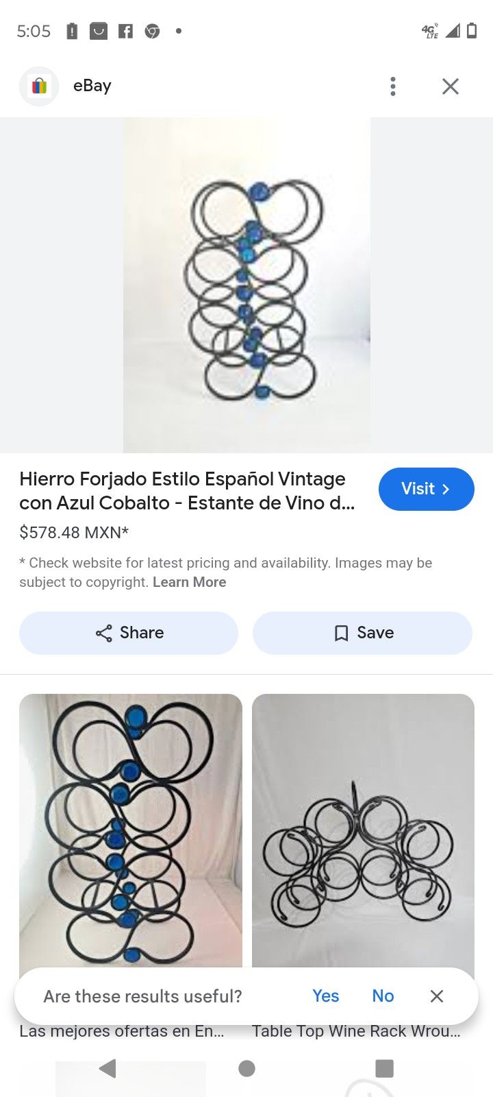 Nice Vintage 1970 Wine Holder