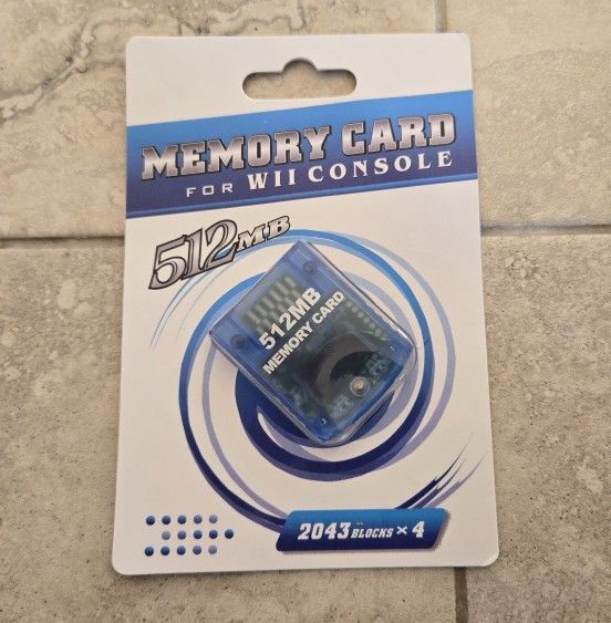 GameCube Memory Card - 512 MB - 8172 Blocks - New In Box