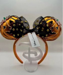 BaubleBar Disney Minnie Ears Halloween Pumpkin Headband