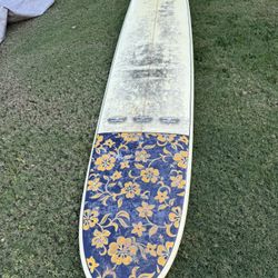 10’6” Kane Garden Longboard Surfboard – Original Shaper Signature – Includes Board Bag