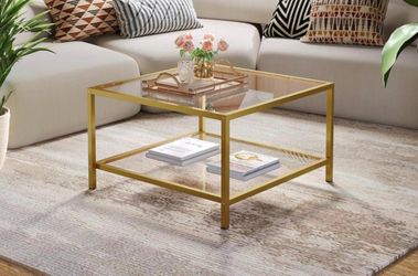 Pottery Barn Glass Coffee Table