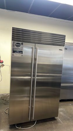 SUB ZERO 48”WIDE BUILT IN TWO DOOR REFRIGERATOR STAINLESS STEEL