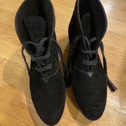 YSL Black Suede Boots  8