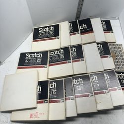 25 VINTAGE SCOTCH REEL TO REEL BLANK RECORDING TAPE USED #S5