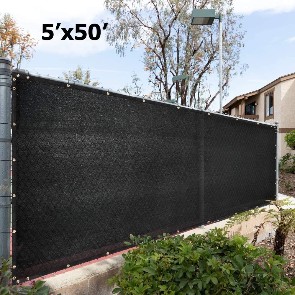 NEW 5’x50' Privacy Fence Wind Screen - BLACK