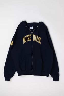 Champion x Notre Dame Navy Zip Up Hoodie Mens Size Medium