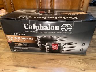 Calphalon Premier mineral shield nonstick technology 10 piece stackable cookware set