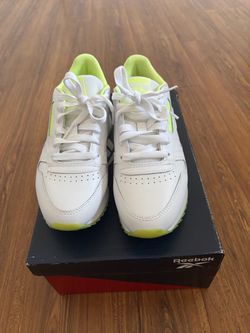 Reebok Classic White Neon Yellow Sneakers