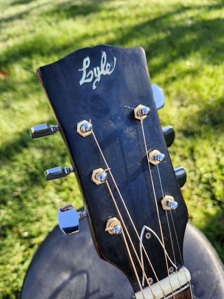 Vintage 1(contact info removed) Lyle Drednought Acoustic Guitar