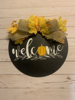Fall door sign