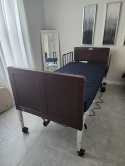 NEW Invacare Full Electric Hospital Bed with NEW Mattress  & Hand Control