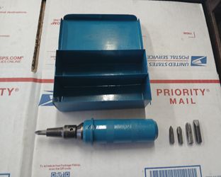 Vintage Hercules Equipment 3/8 Drive Impact Driver Set with Apex Phillips Bits Made in USA