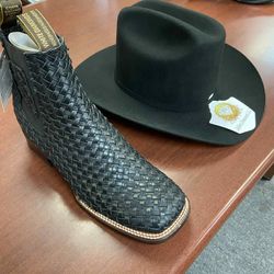 Nuevo Set De Botines Y Texana Vaquera Para Hombre 