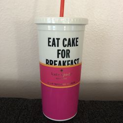 Kate Spade ‘Eat Cake For Breakfast’ insulated Tumbler 20 Oz 