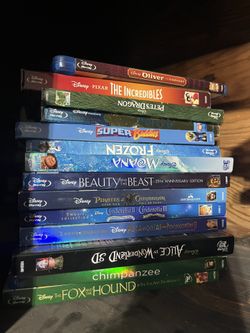 Blue Rays And DVDs Most Of Them Are Disney
