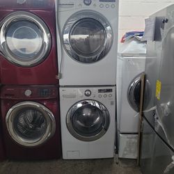 Lg Frontload Stackabale Electric Washer & Dryer Set