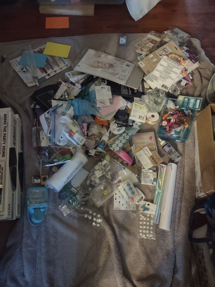 Huge Tote Full Of Arts And Crafts Supplies