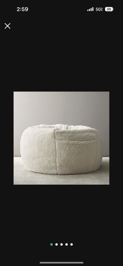 Restoration Hardware Luxe Sherpa Bean Bag