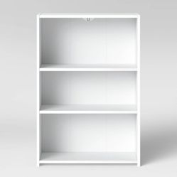 3 Shelf Bookcase White