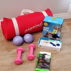 Exercise Bundle  Mat Ball Weights......home Gym