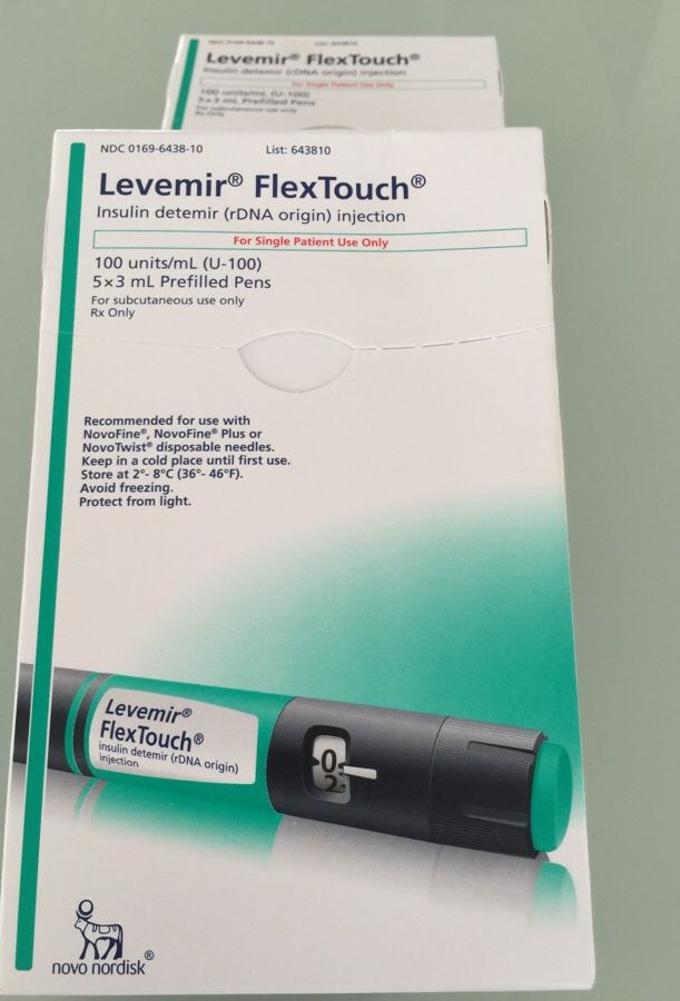 Levemir two boxes flex touch Insulin