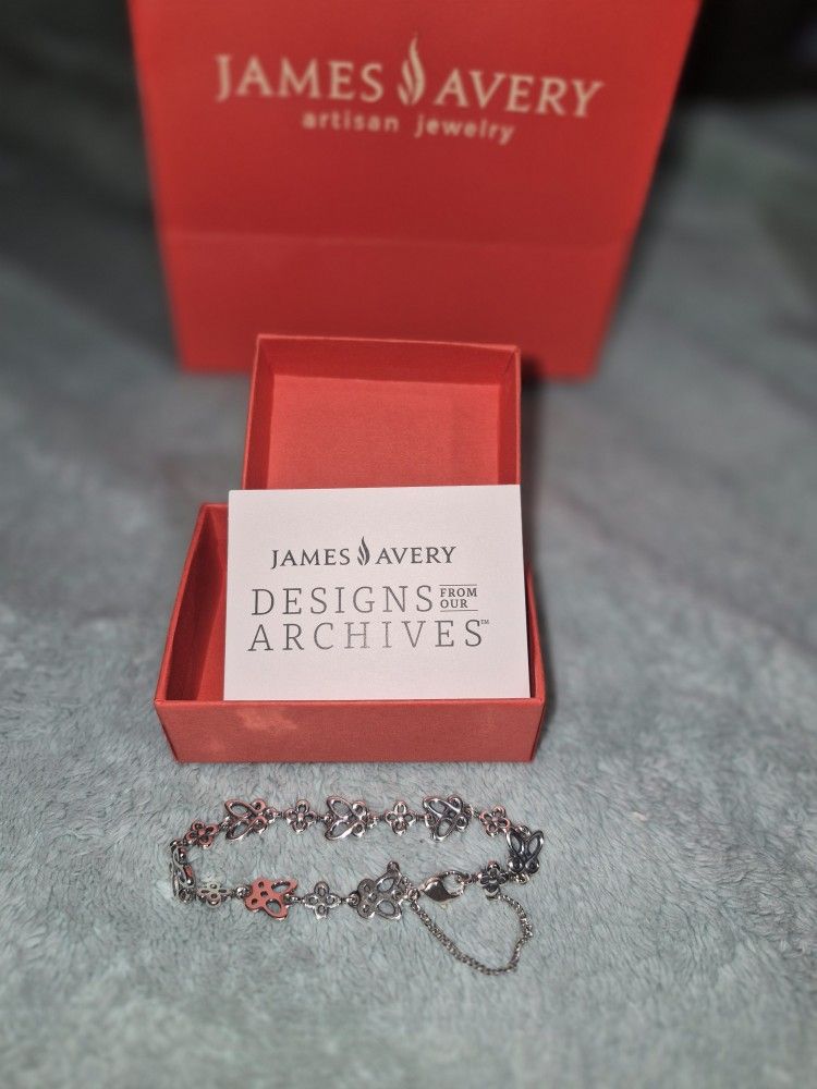Retired Butterfly And Flower James Avery Bracelet