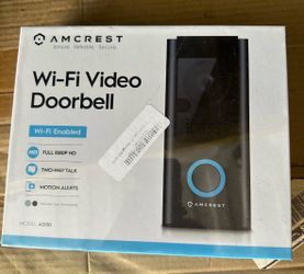 Amcrest 1080P Video Doorbell Camera Pro, Outdoor Smart Home 2.4GHz WiFi Doorbell Camera new free delivery 60$